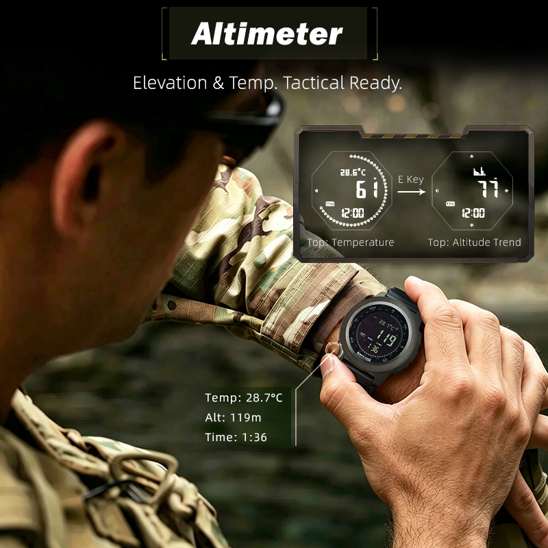 NORTH EDGE APACHE-CF Men Digit - đánh giá và giá Altimeter Compass Watch