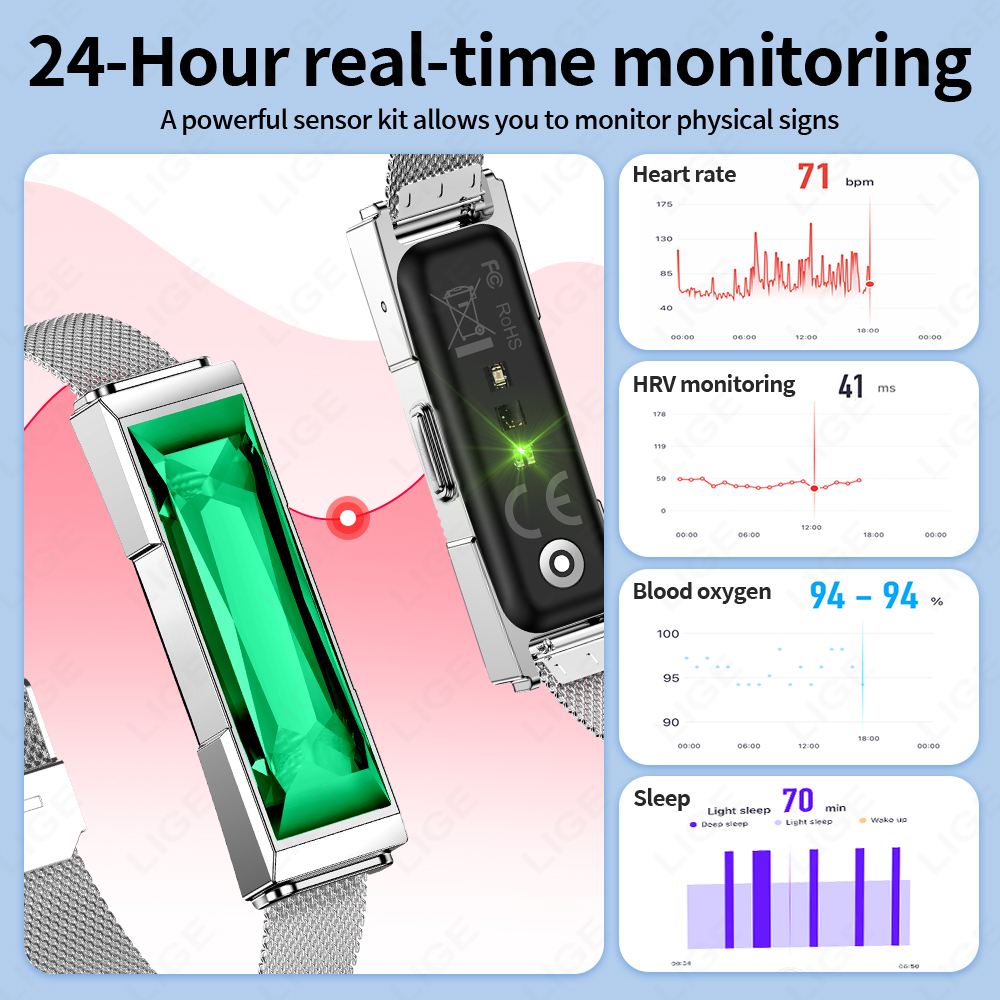 New Women Smart Bracelet Heart - đánh giá và giá Watches Ladies Smartwatch