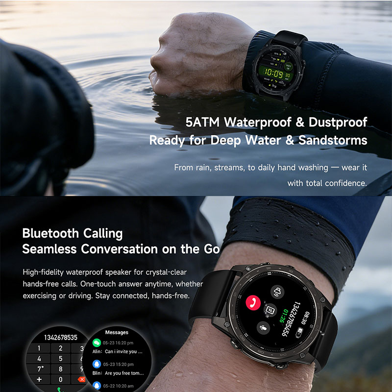 New 5ATM Waterproof Smart Watc - đánh giá và giá Altimeter Compass Watch